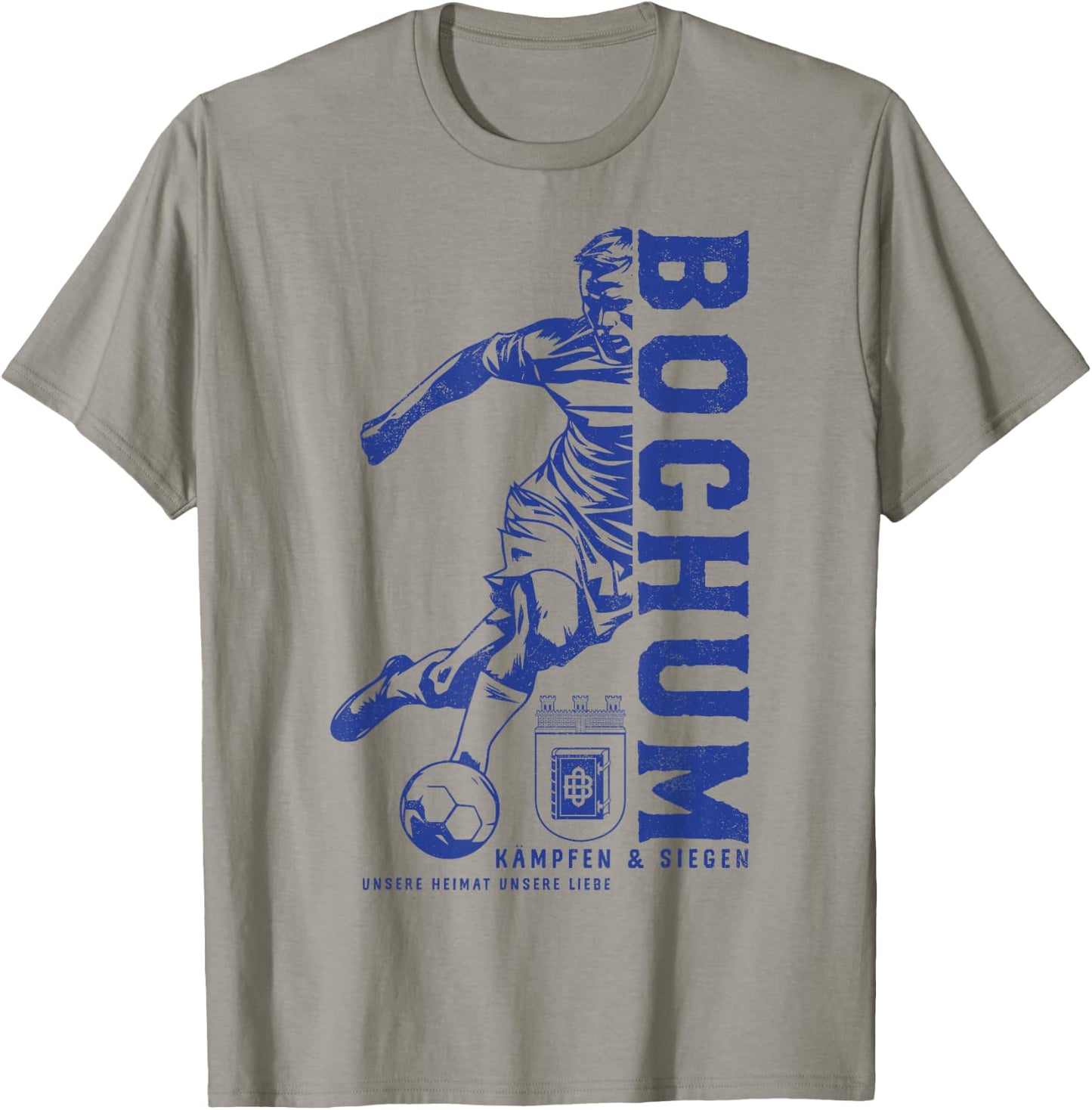 Bochum with German Text "Unsere Heimat Unsere Liebe ", White T-Shirt - T-Shirt | Sand