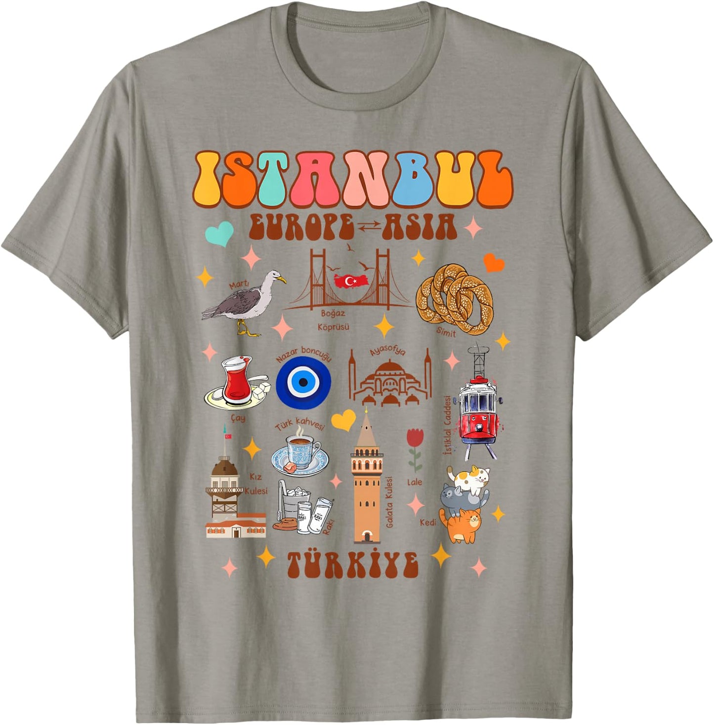 Istanbul Travel Traveling Summer Vacation Istanbul Turkey T-Shirt - T-Shirt | Sand