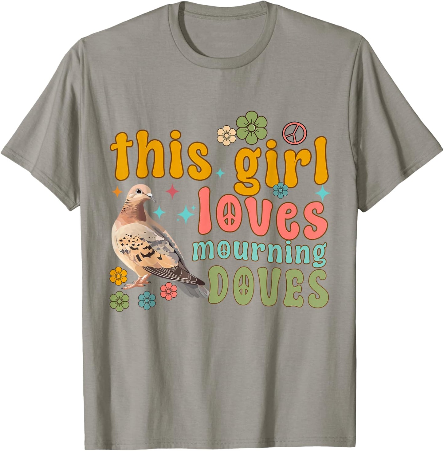 Mourning Dove Bird Lover Women Daughter Girl Turtle Dove T-Shirt - T-Shirt | Sand
