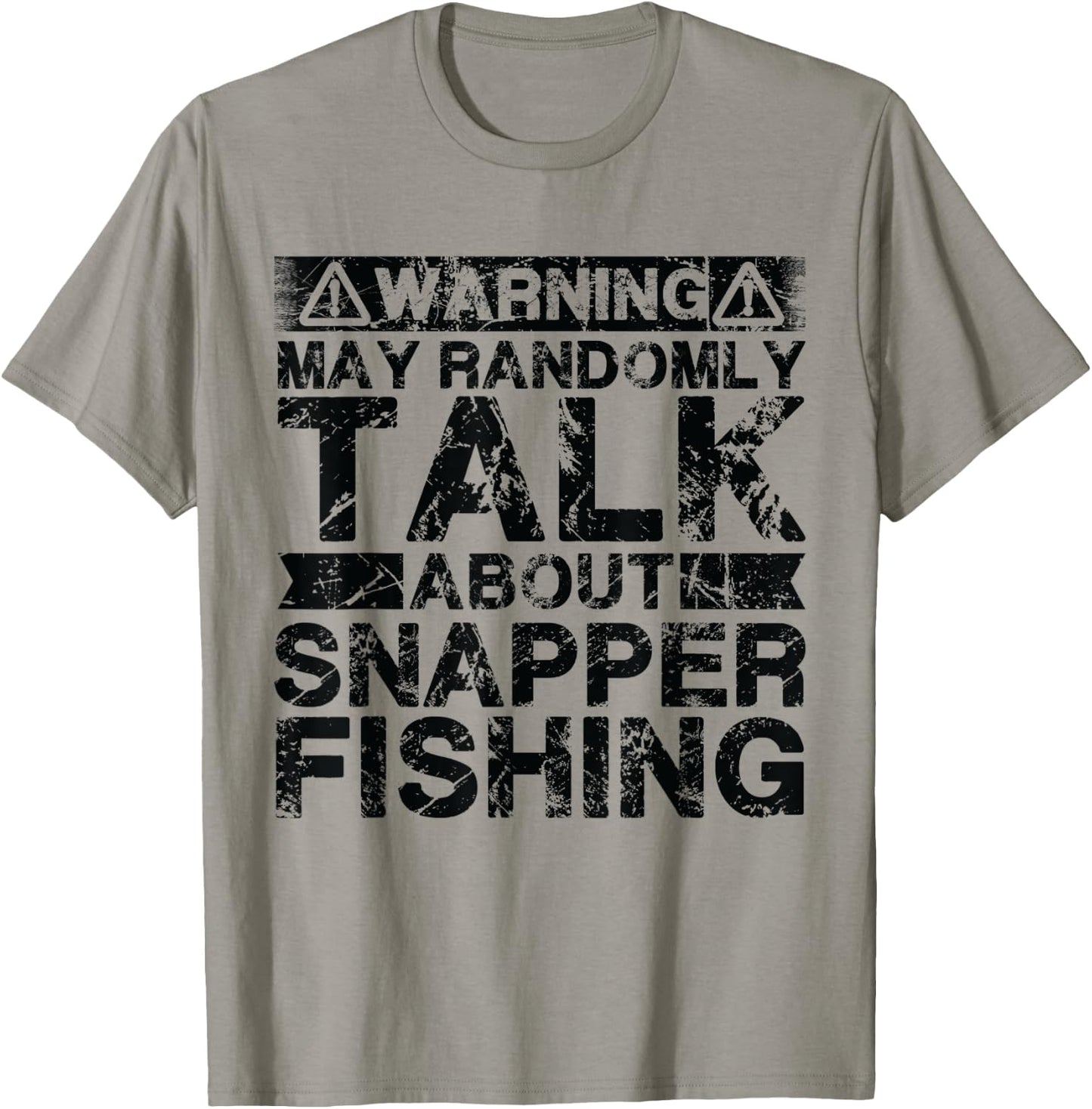 Warning May Talk About Fishing - Snapper Fish T-Shirt - T-Shirt | Sand