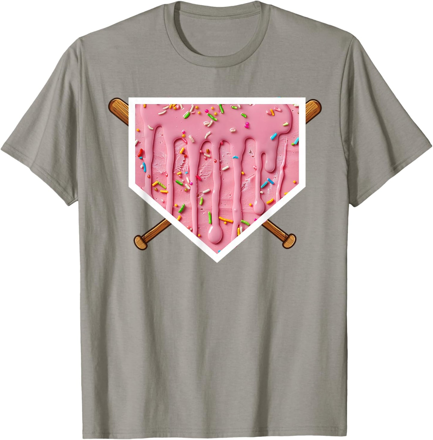 Baseball Drip For Boys Home Plate Drip T-Shirt - T-Shirt | Sand