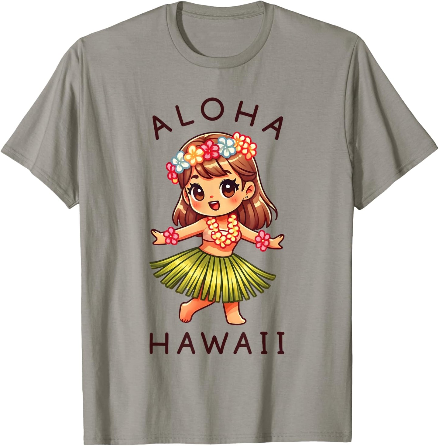 Aloha Hawaii Hawaii Cute Hula Dance Dancer Girl Kids Girls , White T-Shirt - T-Shirt | Sand