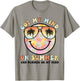 Groovy Happy Face Summer Vibes Got My Mind On Summer Teacher T-Shirt - T-Shirt | Sand