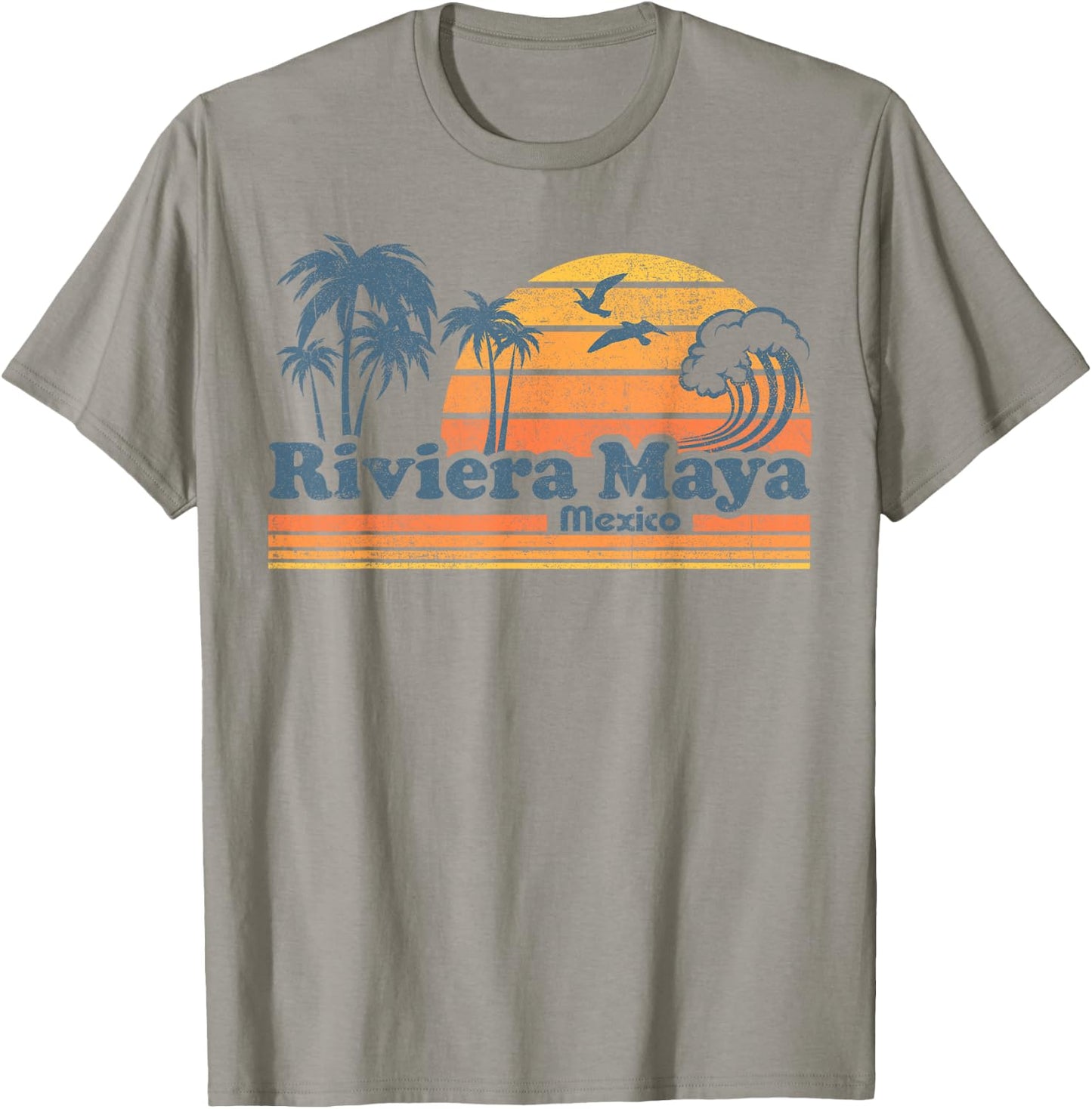 Riviera Maya Mexico Beach Summer Vacation Vintage 70's Retro T-Shirt - T-Shirt | Sand