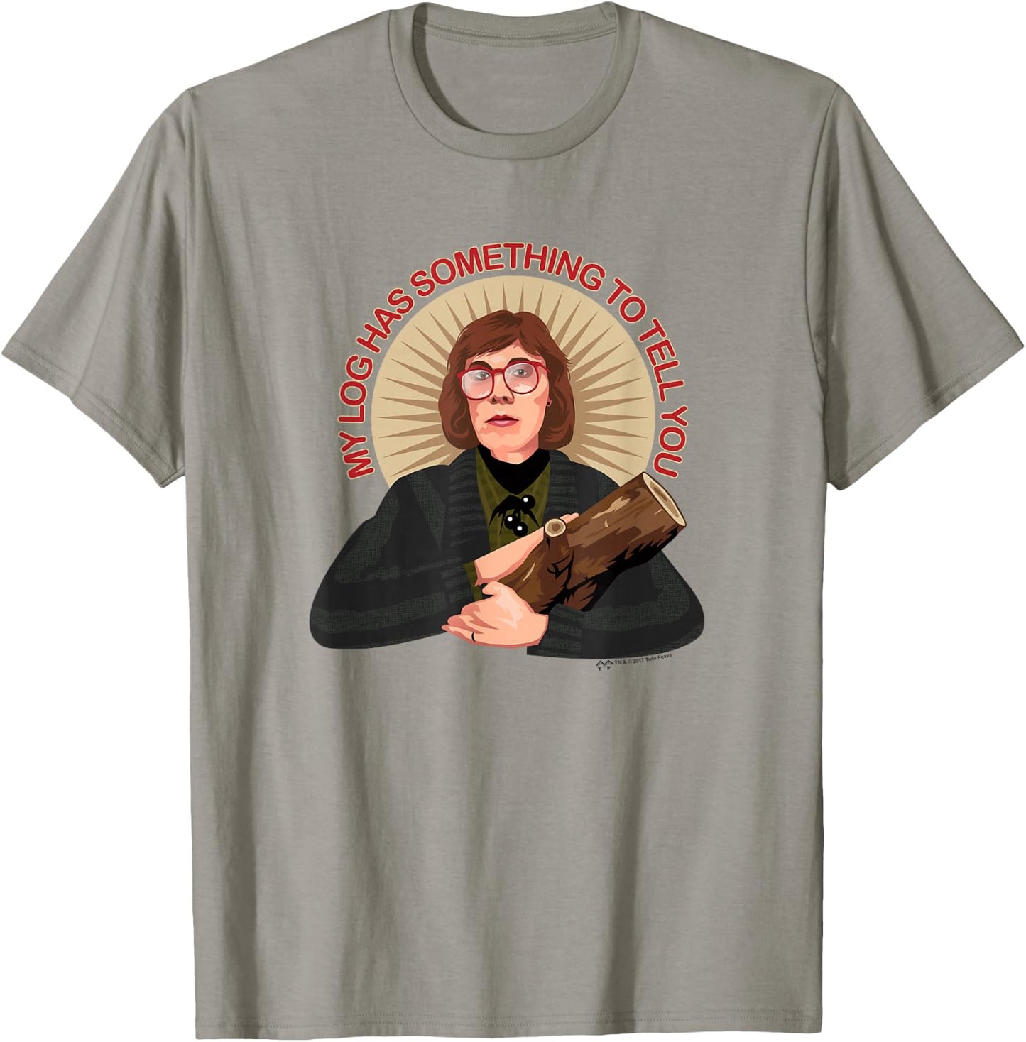 Twin Peaks Log Lady , gray T-Shirt - T-Shirt | Sand