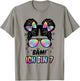 7. Geburtstag Mädchen Messy Bun Bäm! Ich Bin Sieben T-Shirt - T-Shirt | Sand