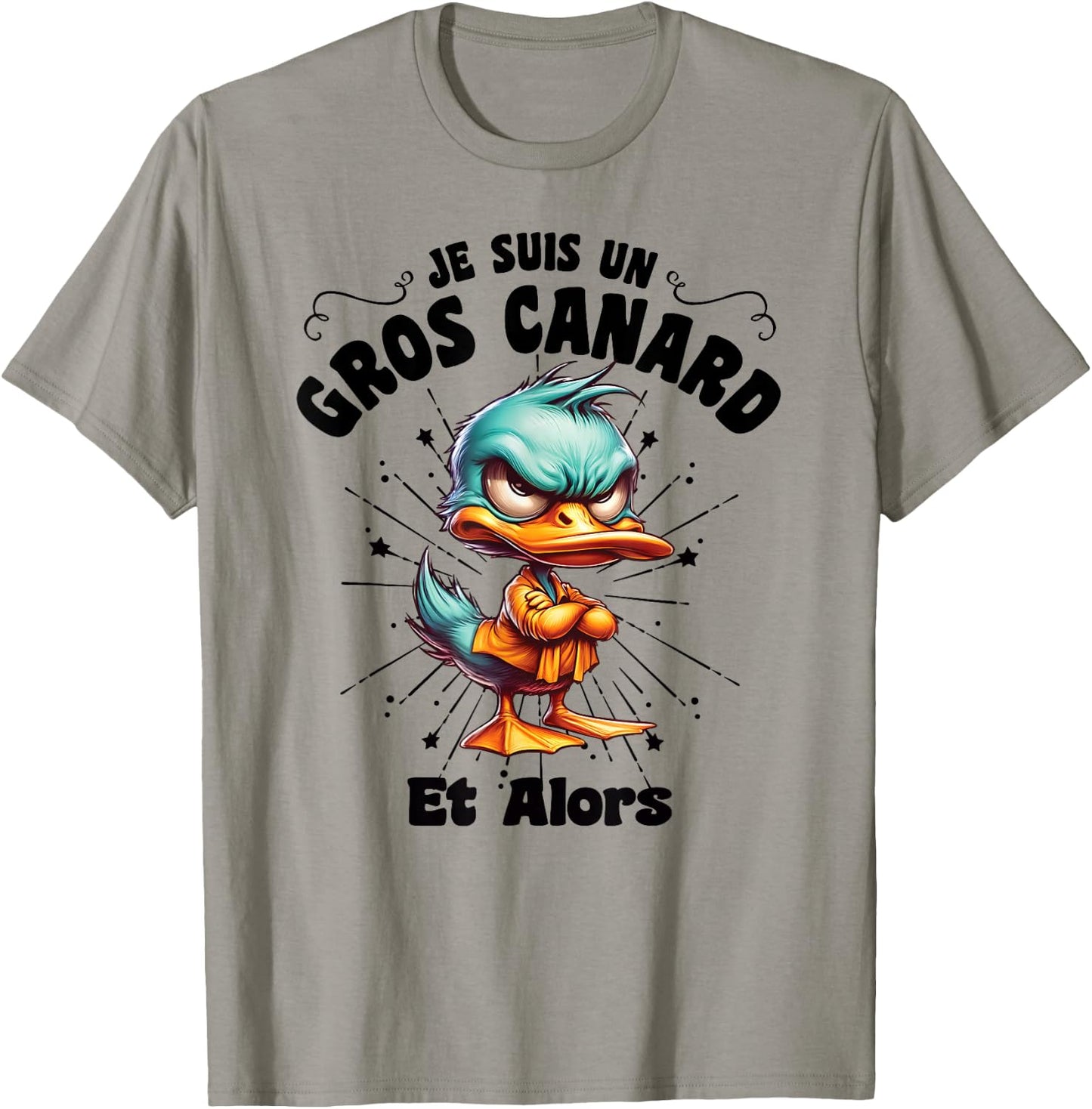 Gift Big Duck Humour Sarcastic Man Funny Quote , white, S T-Shirt - T-Shirt | Sand