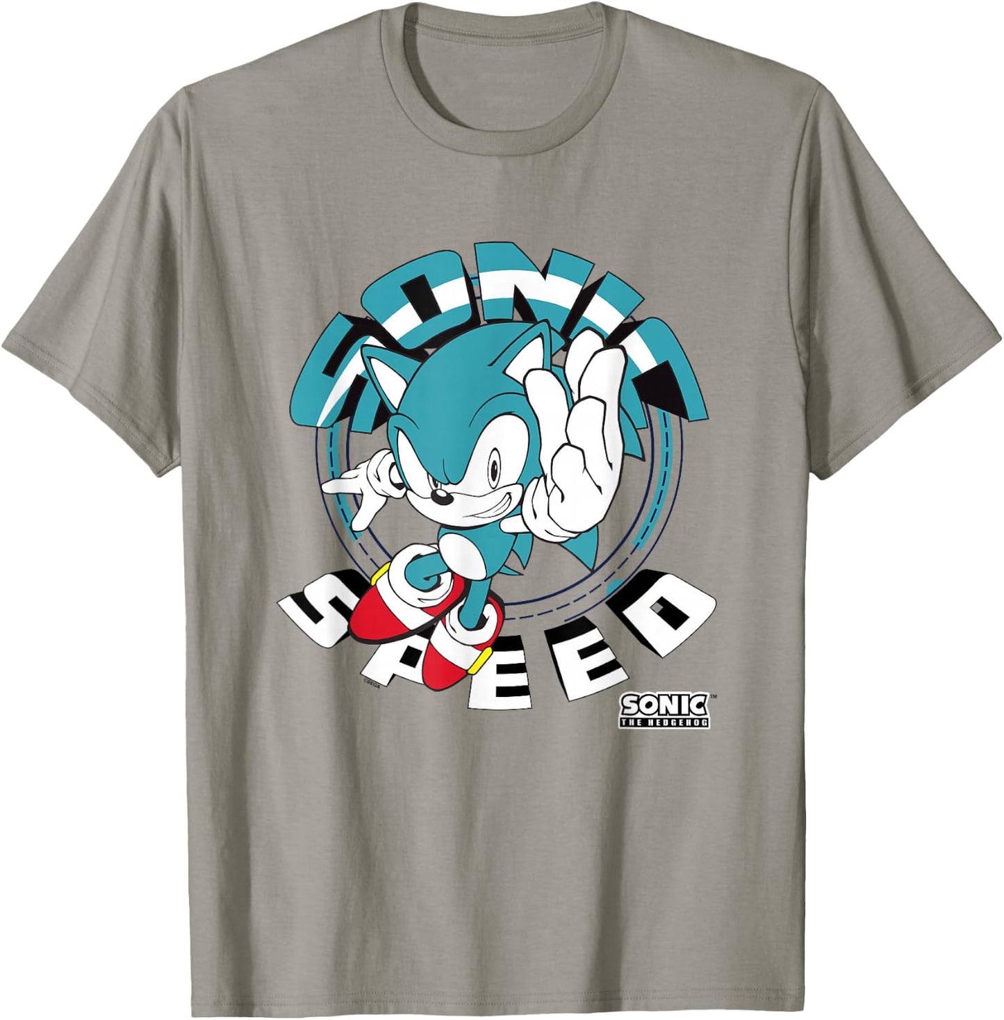 Sonic The Hedgehog Sonic Speed Epic Run Vintage Logo T-Shirt - T-Shirt | Sand