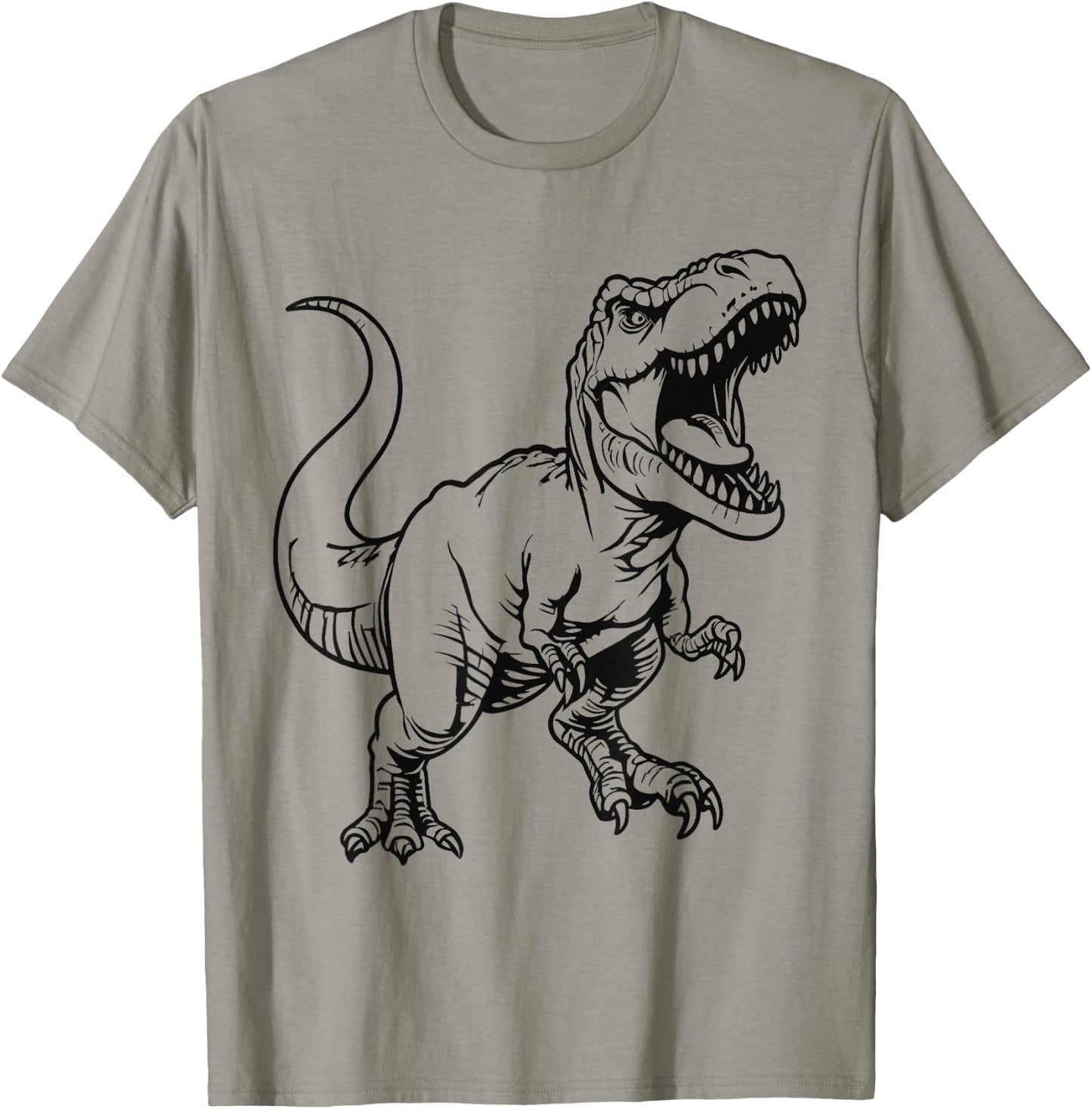 Dinosaur T-Rex Coloring Craft Art DIY Painting Color Paint T-Shirt - T-Shirt | Sand