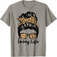 Lovey Life Messy Bun Hair Funny Grandma T-Shirt - T-Shirt | Sand