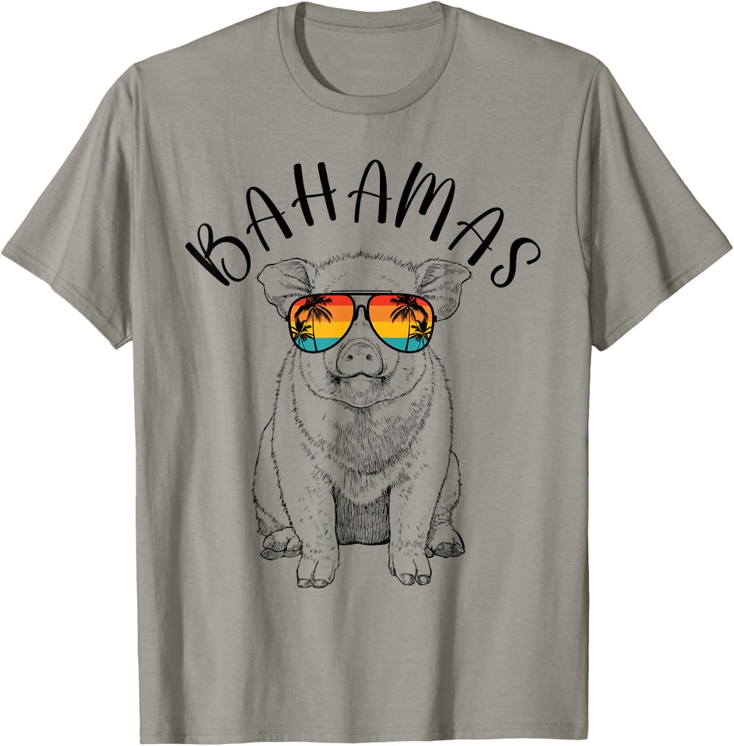 Bahamas Pig Bahamas Souvenir Family Vacation Trip T-Shirt - T-Shirt | Sand