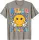 Hello Daycare Team Groovy Back To School Daycare Teacher Kid T-Shirt - T-Shirt | Sand