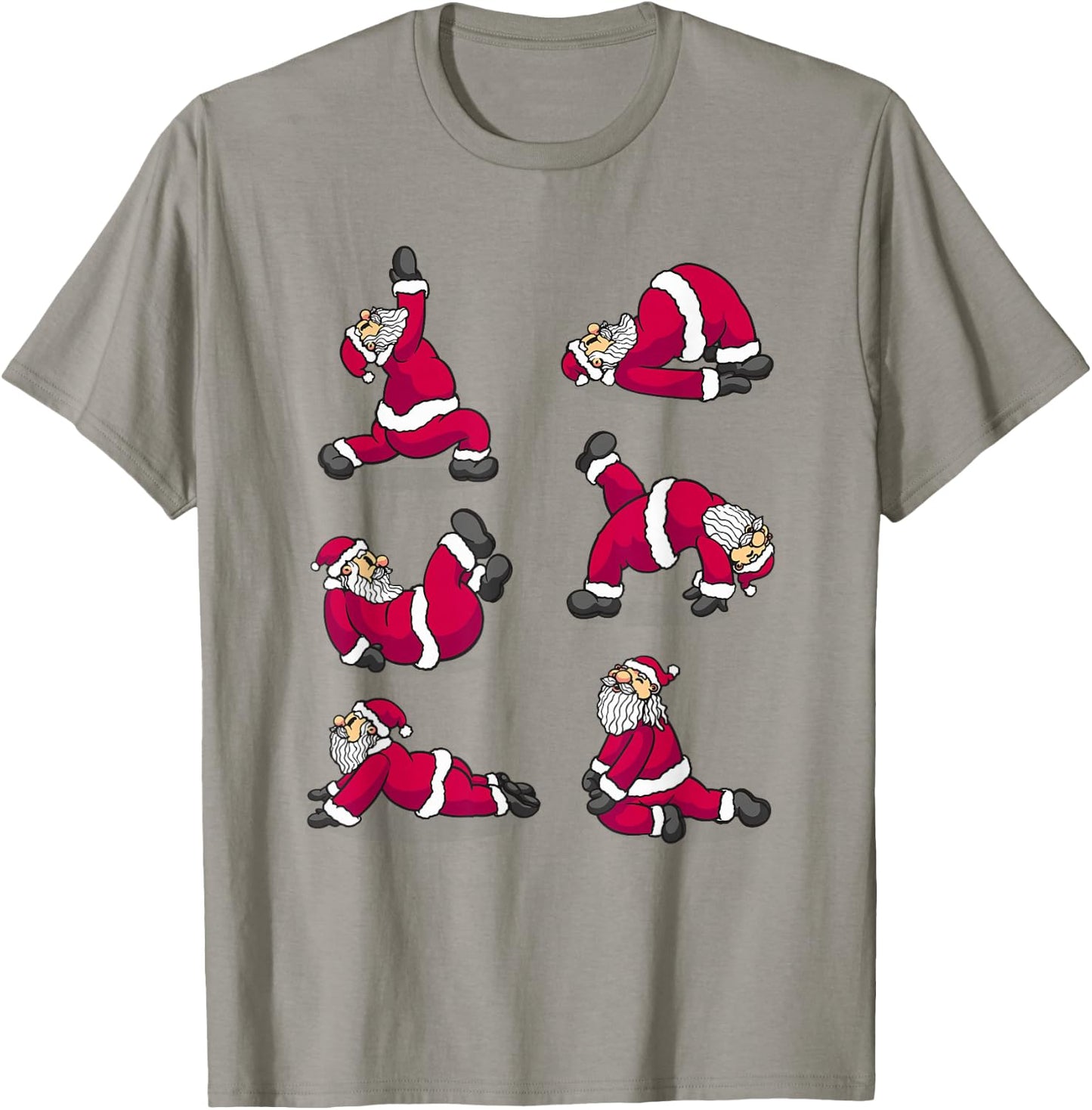 Santa Claus Practicing Yoga T-Shirt - T-Shirt | Sand