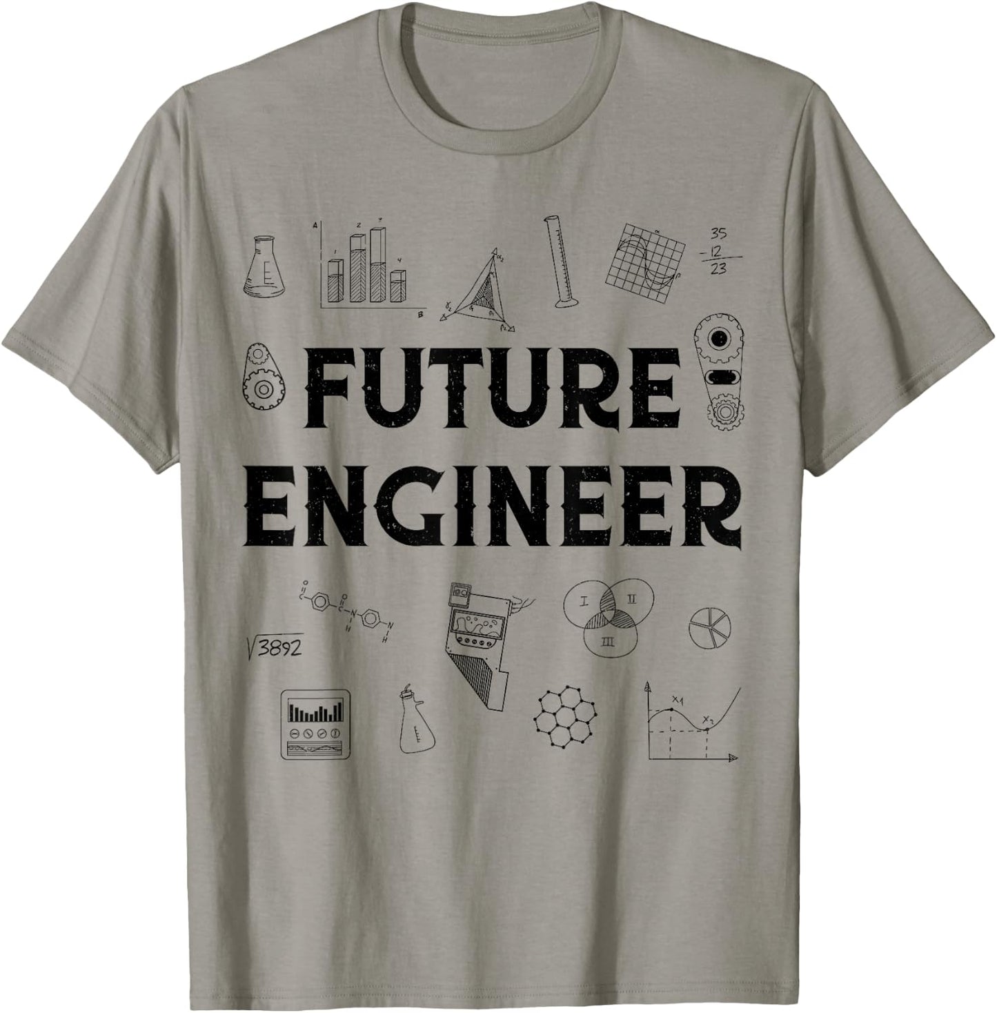 Future Engineer Funny Men Women Engineering Student Gifts T-Shirt - T-Shirt | Sand