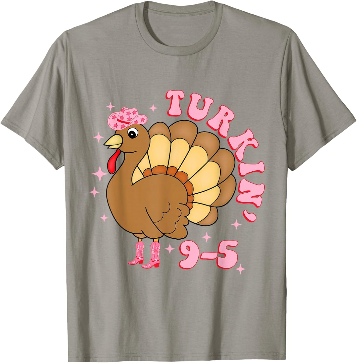 Turkin' 9 to 5 Funny Work Turkey Thanksgiving T-Shirt - T-Shirt | Sand