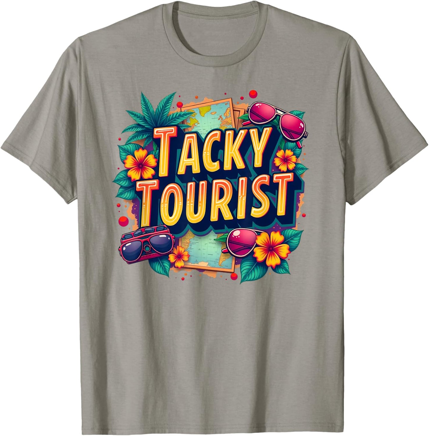 Vacay Tacky Tourist Outfit Wacky Tacky Costume Idea Tacky T-Shirt - T-Shirt | Sand