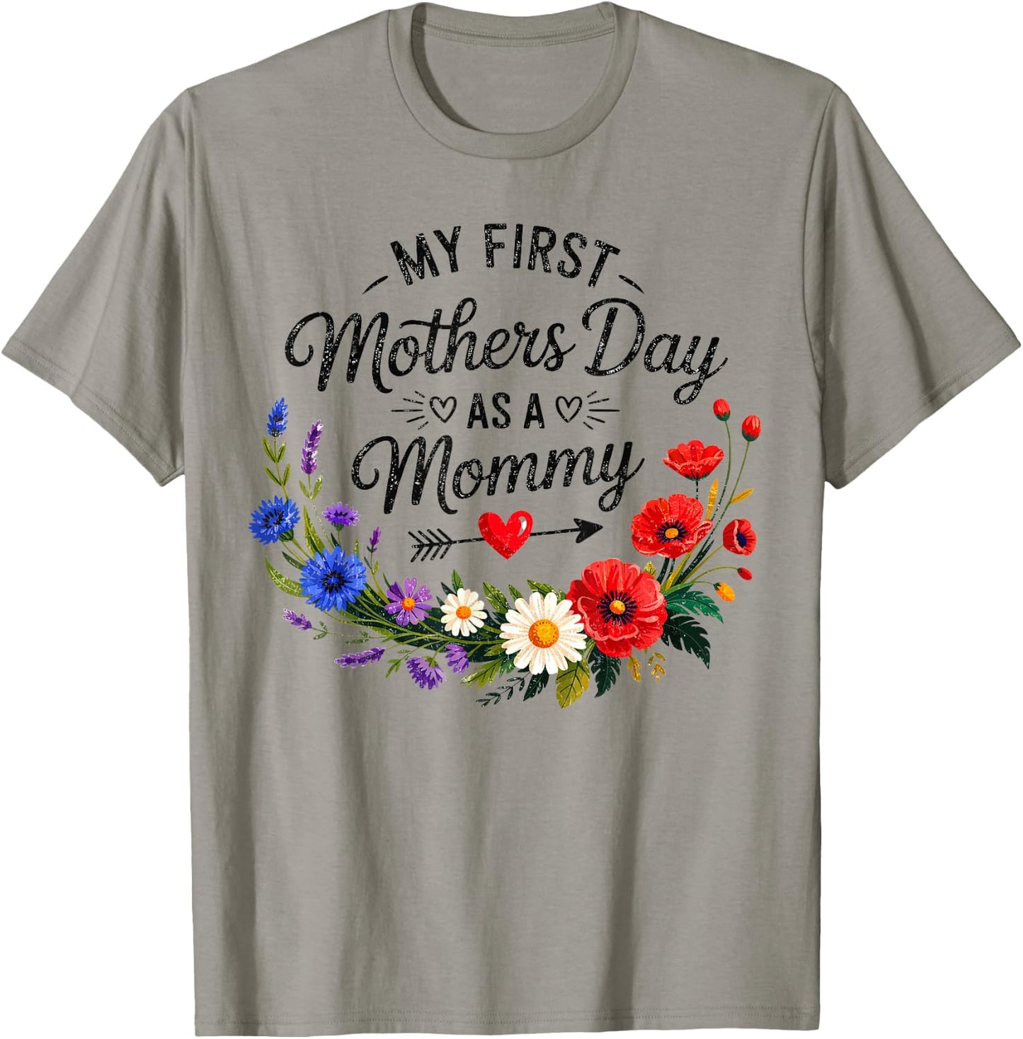 Mein erster Muttertag als Mama Muttertag 2026 Neue Mama T-Shirt - T-Shirt | Sand