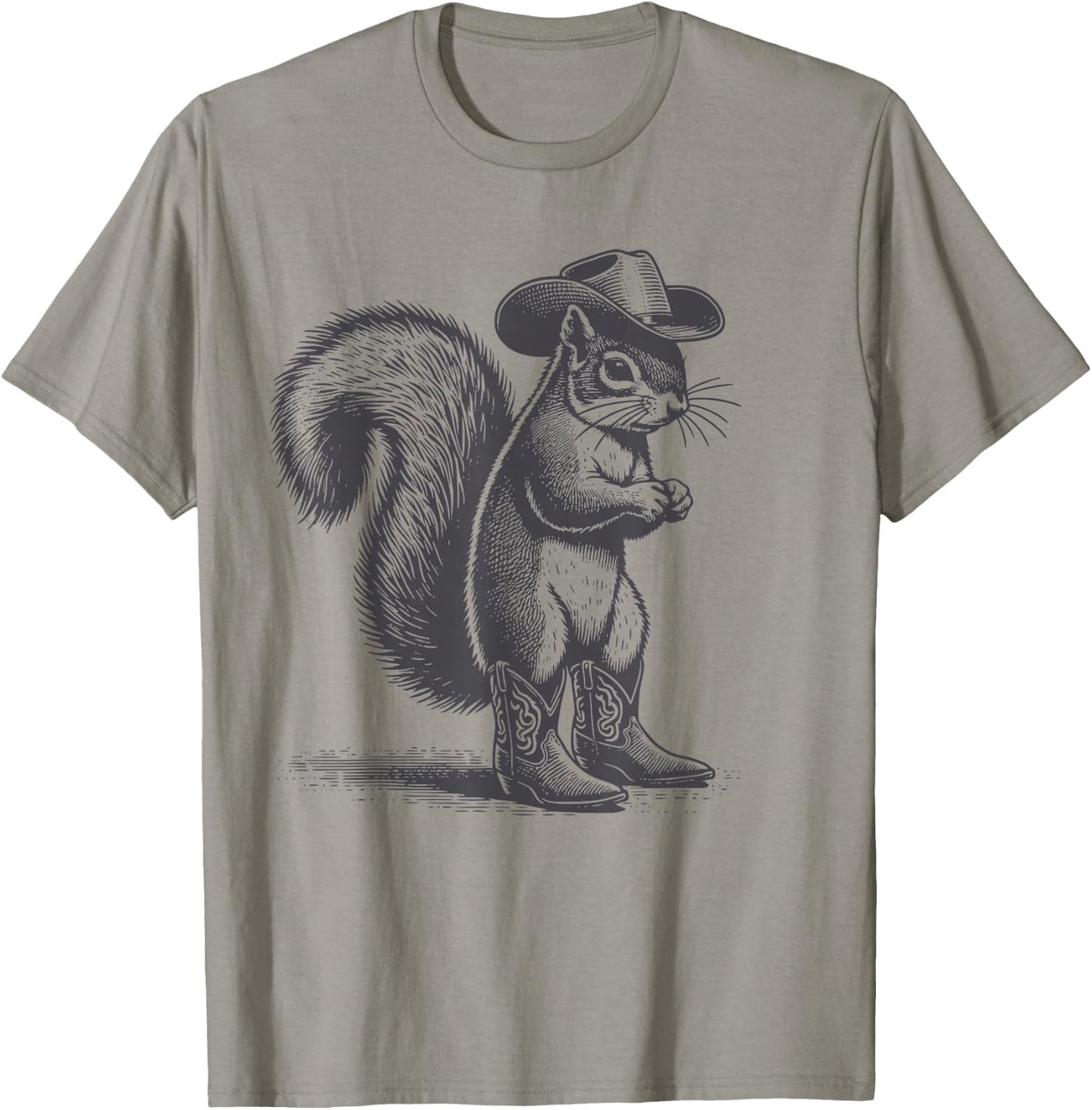 Vintage Squirrel Cowboy Cowgirl Squirrel Country Western T-Shirt - T-Shirt | Sand