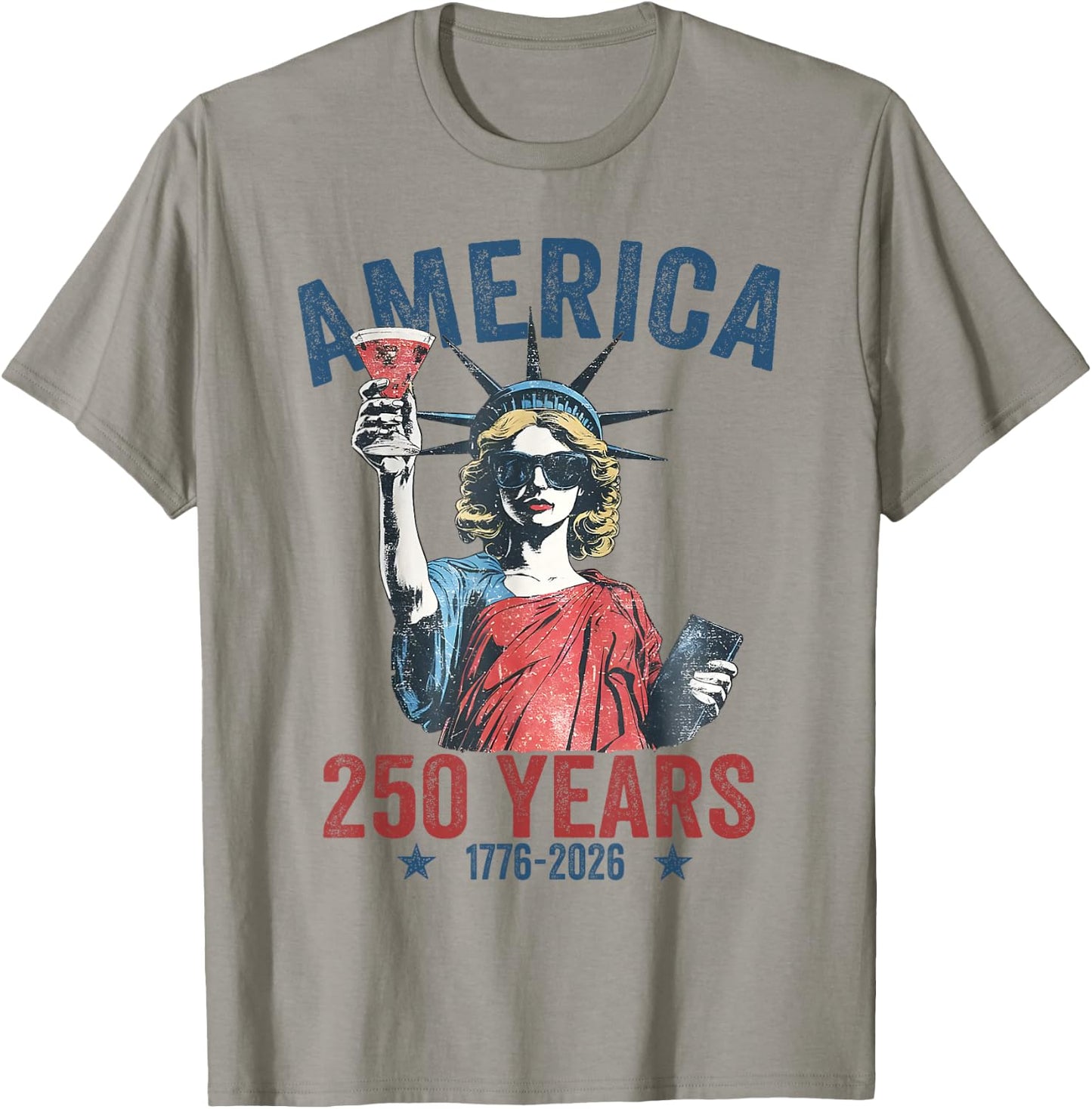 250th Anniversary USA Women Funny 4th July America 250 Years T-Shirt - T-Shirt | Sand