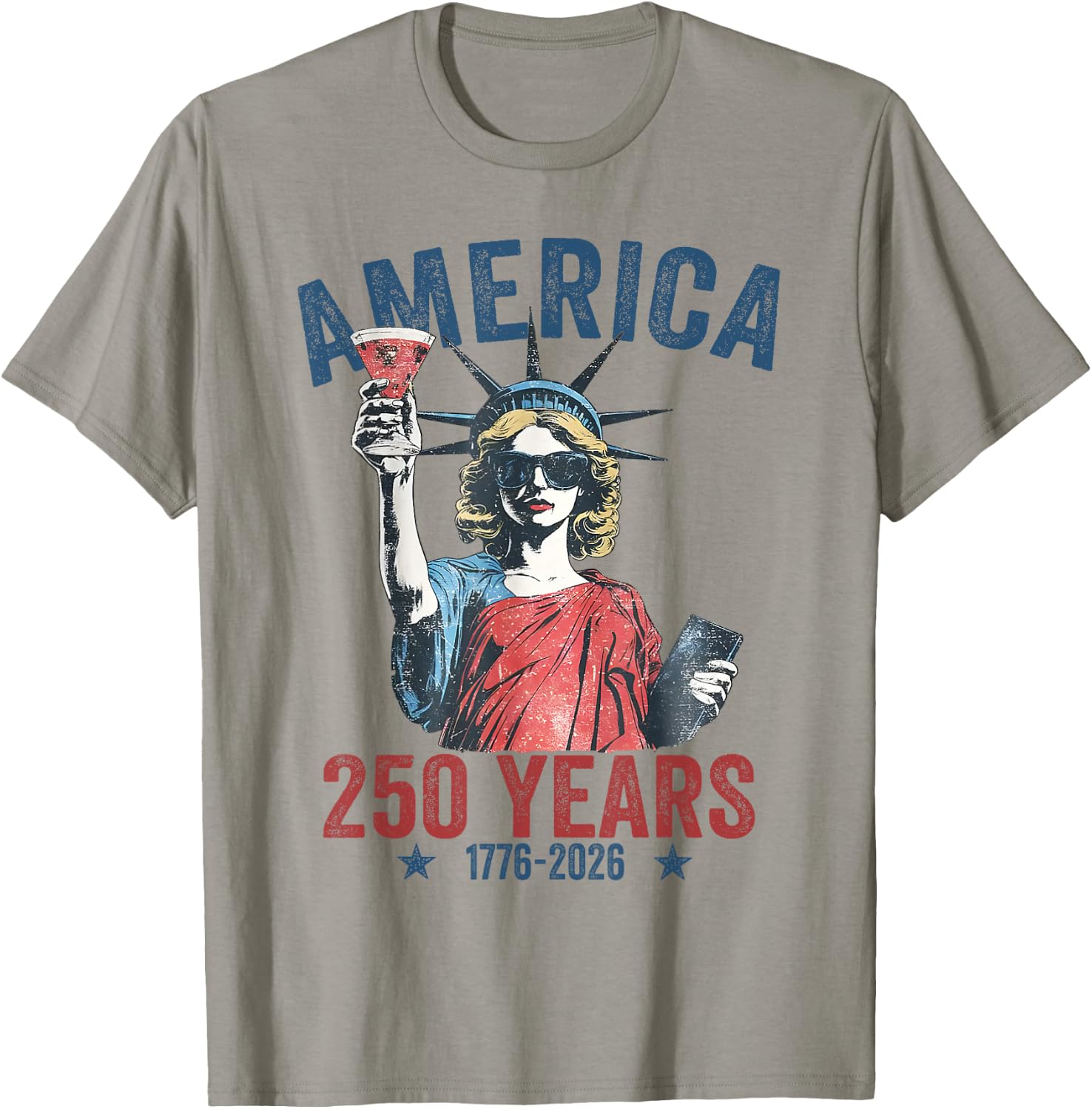 250th Anniversary USA Women Funny 4th July America 250 Years T-Shirt - T-Shirt | Sand