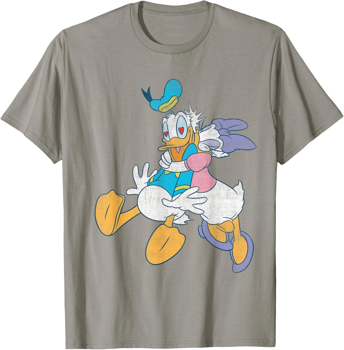 Donald Duck Daisy Kiss , White T-Shirt - T-Shirt | Sand
