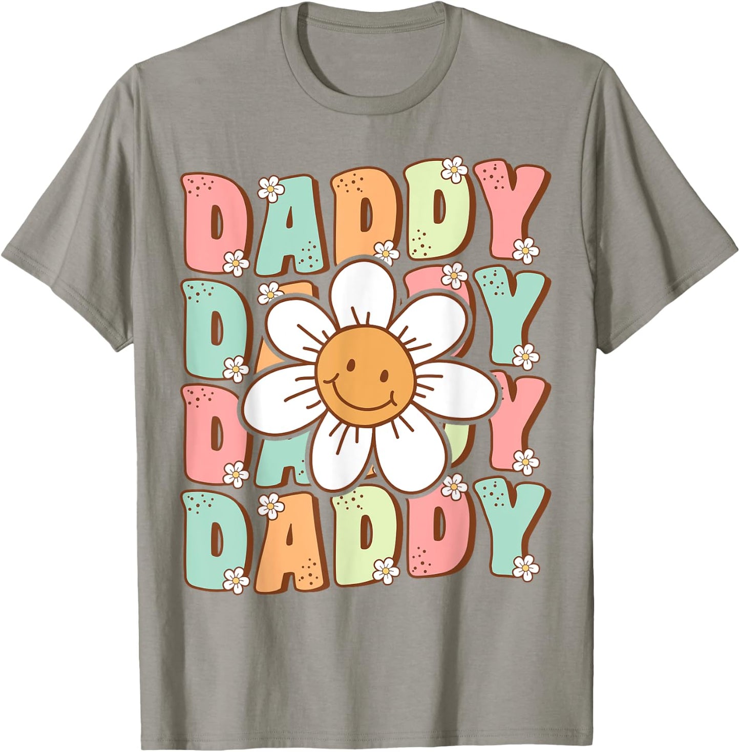 Groovy Daddy Matching Family Birthday Party Daisy Flower T-Shirt - T-Shirt | Sand