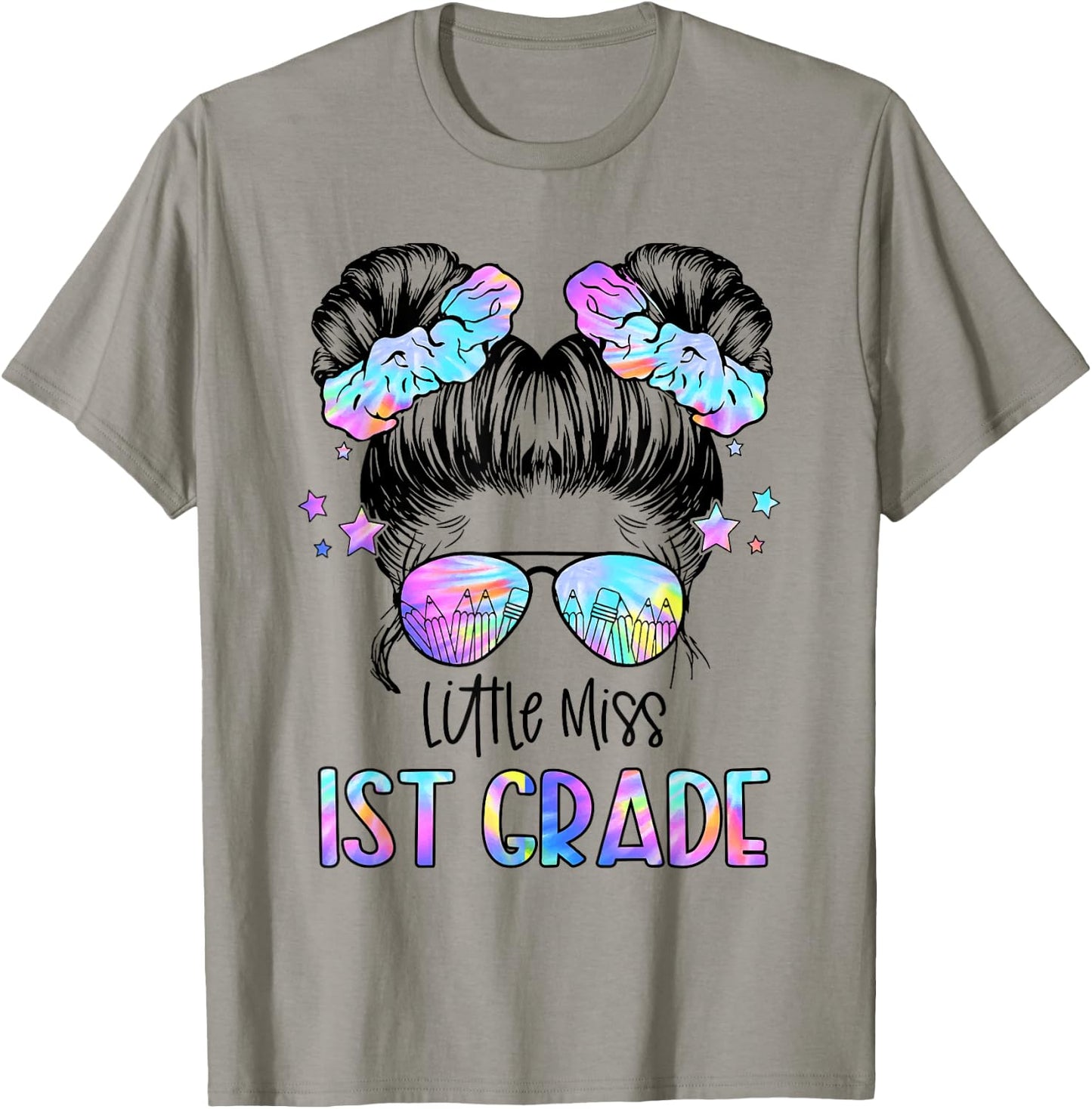 Little Miss 1st Grade First Day Of School First Grade Girls T-Shirt - T-Shirt | Sand