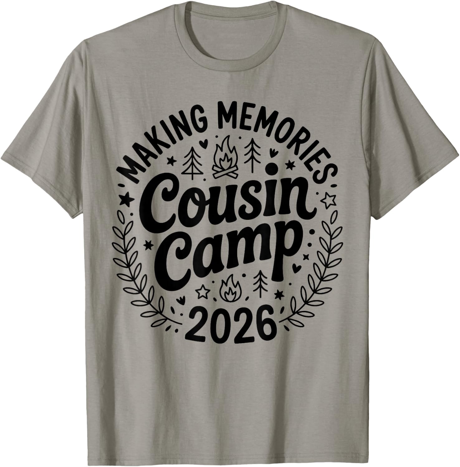 Funny Cousin Camp 2026 Bestie Best Friend Matching BFF T-Shirt - T-Shirt | Sand
