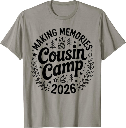 Funny Cousin Camp 2026 Bestie Best Friend Matching BFF T-Shirt - T-Shirt | Sand