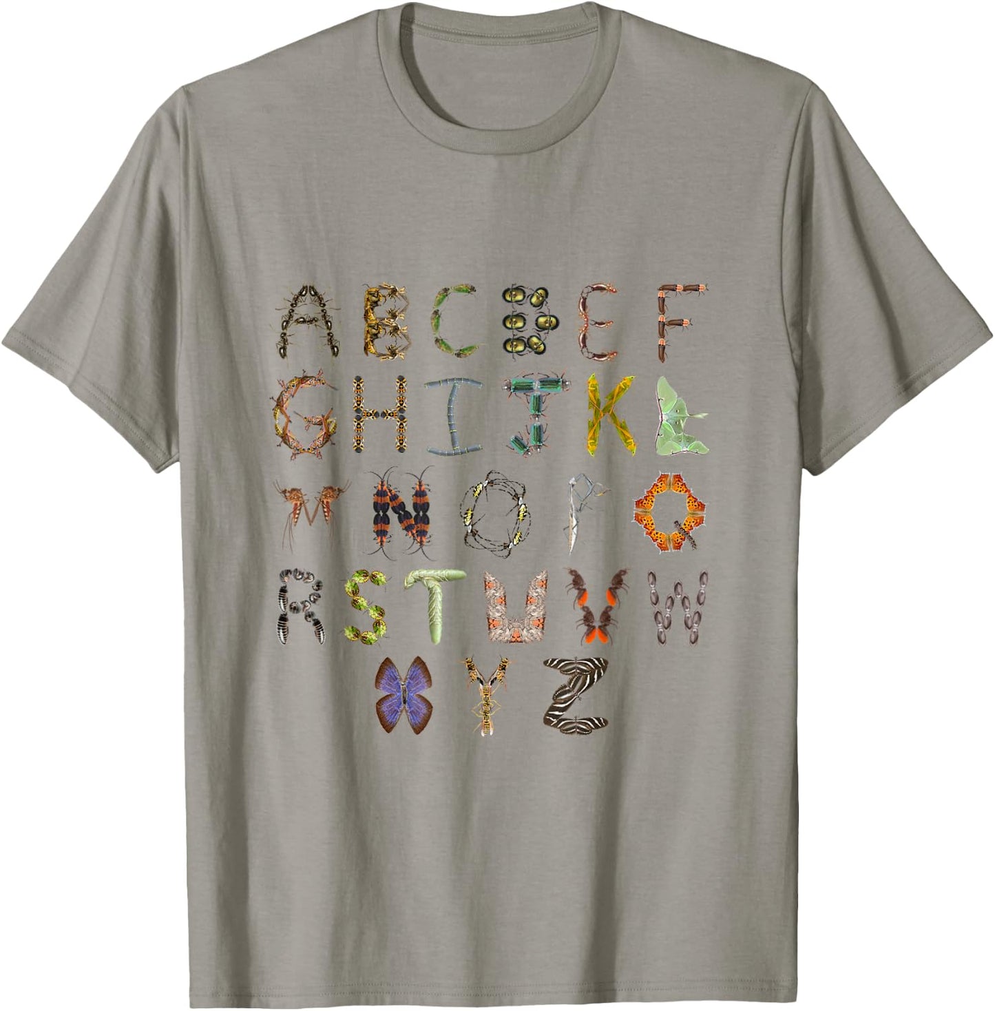 Insect and Bug Alphabet Insect Boys ABC T-Shirt - T-Shirt | Sand