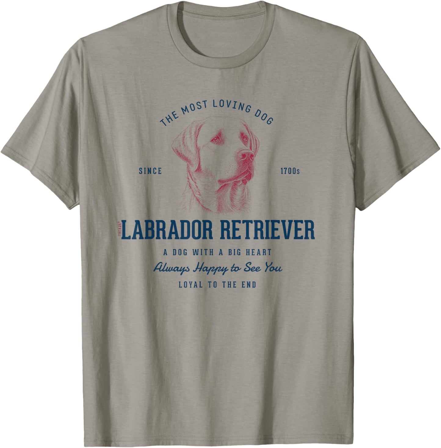Retro-Stil Vintage Labrador Retriever T-Shirt - T-Shirt | Sand