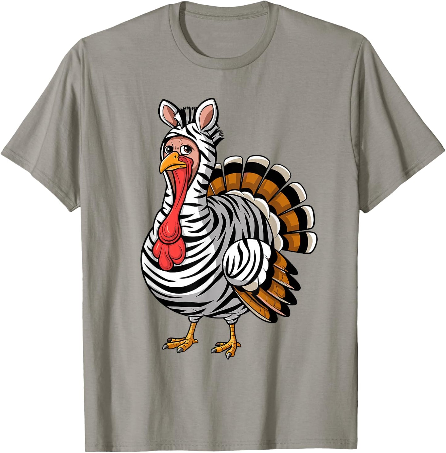 Funny Thanksgiving Turkey Fake Zebra Disguise T-Shirt - T-Shirt | Sand