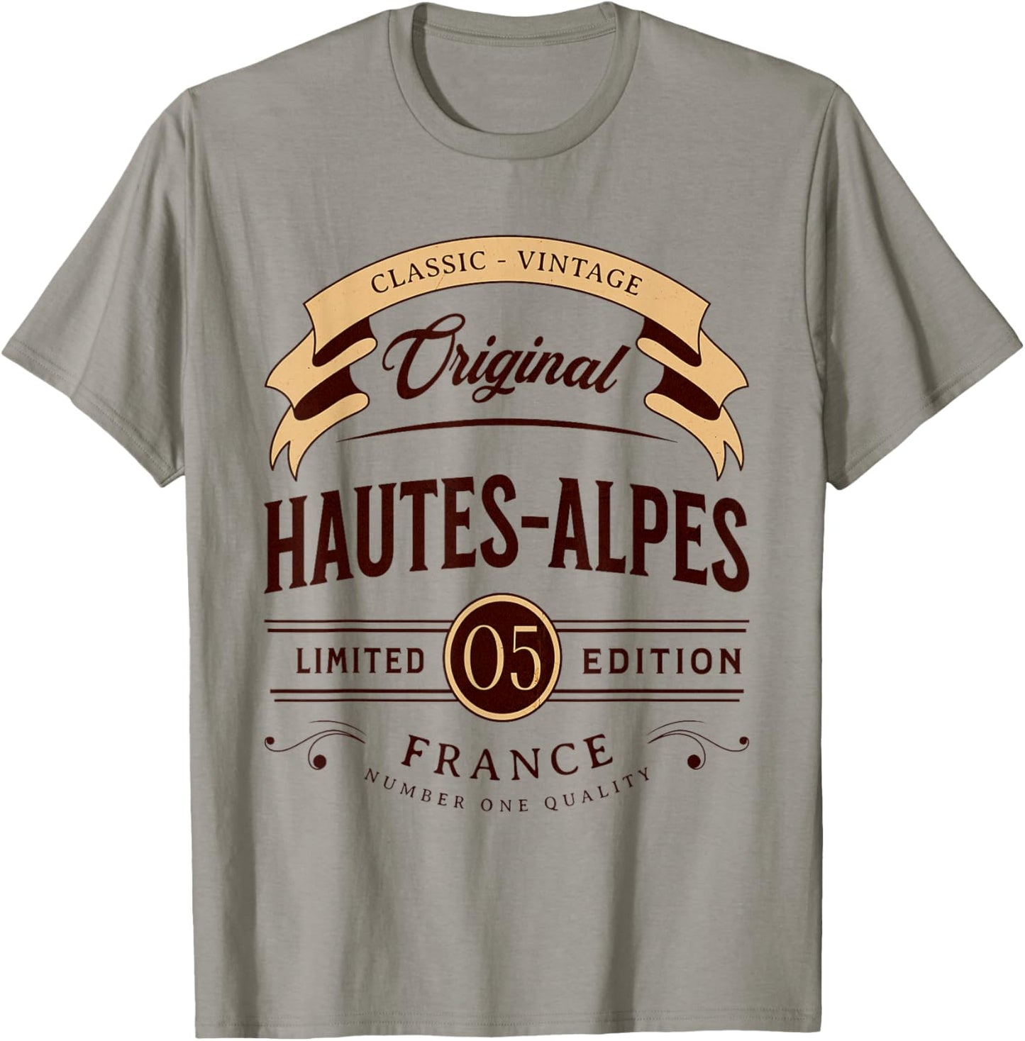 Vintage Hautes-Alpes Department France , grey, S T-Shirt - T-Shirt | Sand