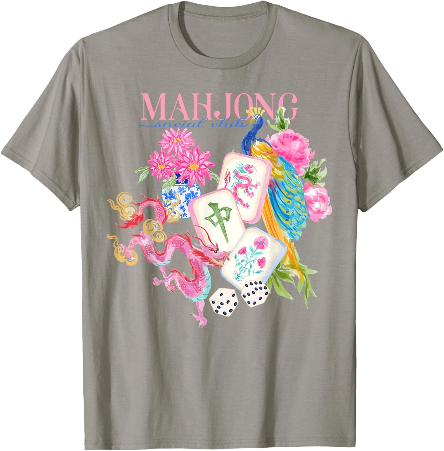 Mahj My Mahjong Era Funny Mahjong Love Playing Chinese Game T-Shirt - T-Shirt | Sand