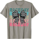 Retro Race Day Distressed Checkered Coquette Bow Racing Car T-Shirt - T-Shirt | Sand
