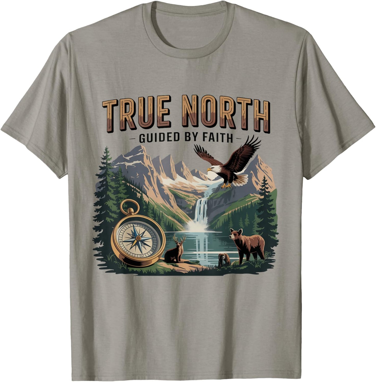 True-North VBS Guided by Faith Adventure Design T-Shirt - T-Shirt | Sand
