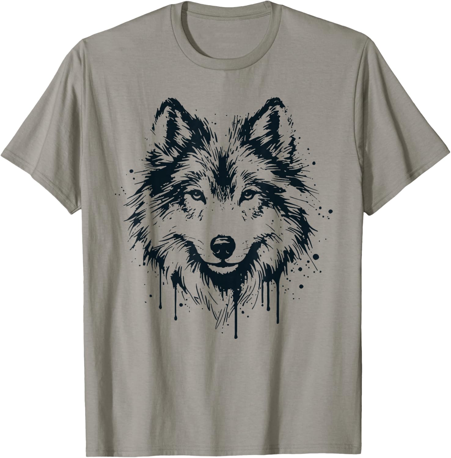 Wolf Woman Girl Boy Child Drawing Art Wolf Design , white, S T-Shirt - T-Shirt | Sand