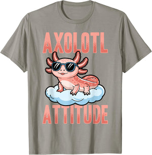 Funny Axolotl Kawaii Axolotl Attitude T-Shirt - T-Shirt | Sand