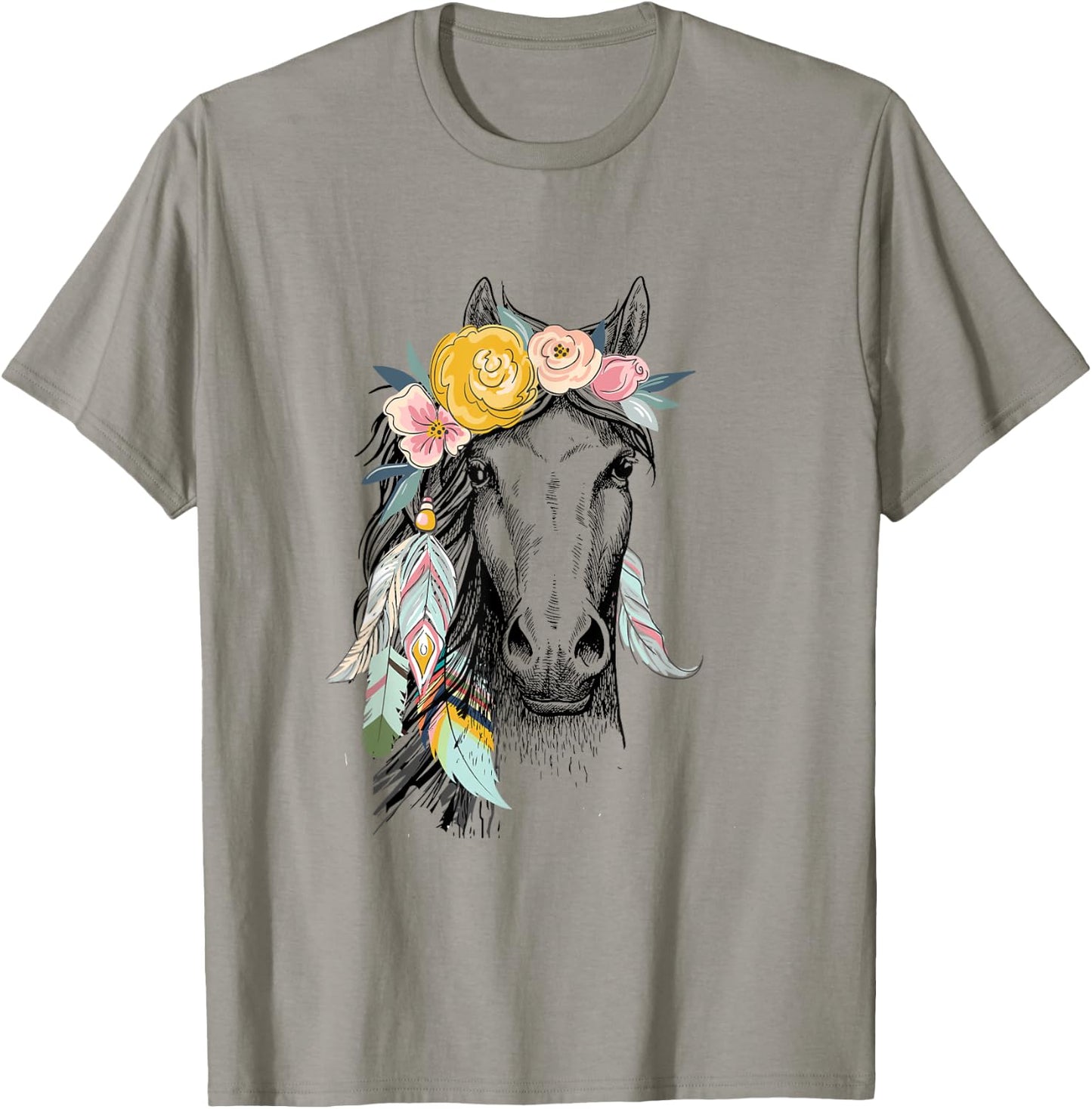 Cowgirls and Girls Who Love Horses Cute Hippy Boho Western T-Shirt - T-Shirt | Sand