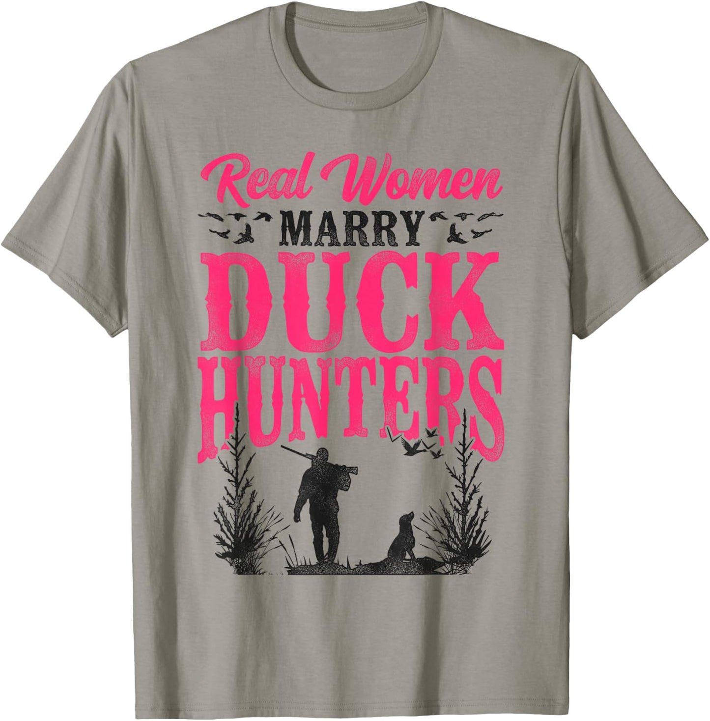 Duck Hunting Hunter Husband Wife Wedding Marriage Vintage T-Shirt - T-Shirt | Sand