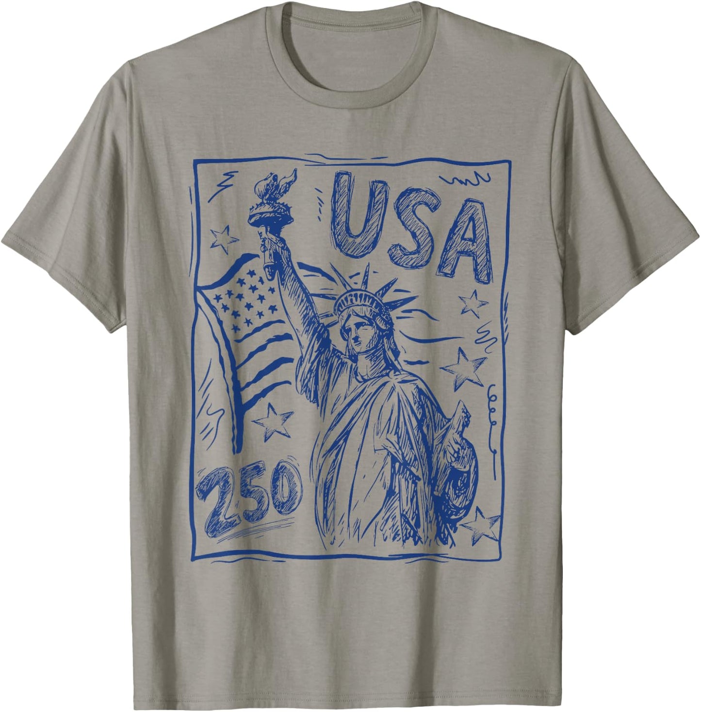 250 Anniversary USA Patriotic 250 Years American 4th of July T-Shirt - T-Shirt | Sand