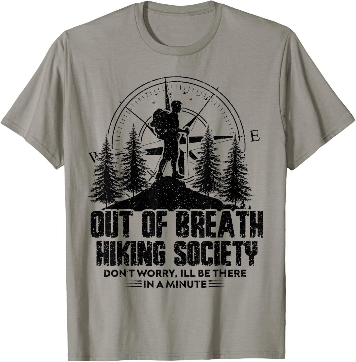 Out Of Breath Hiking Society Hiking Nature Lover T-Shirt - T-Shirt | Sand