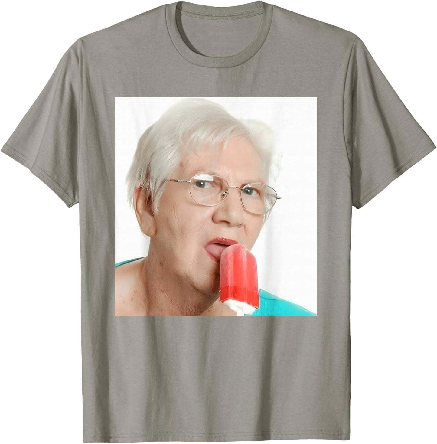 GRANDMA JUST LICK IT. grandma licks ice meme lovers ice summer , white, S T-Shirt - T-Shirt | Sand