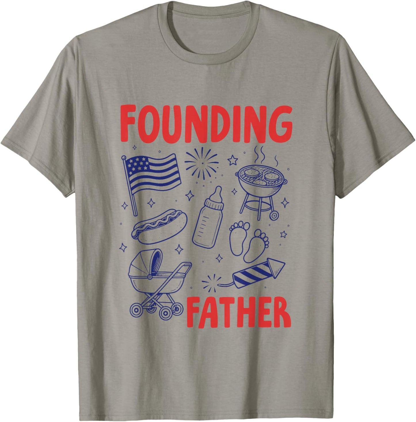 Fathers Day Pregnancy Announcement Baby Founding Fathers T-Shirt - T-Shirt | Sand