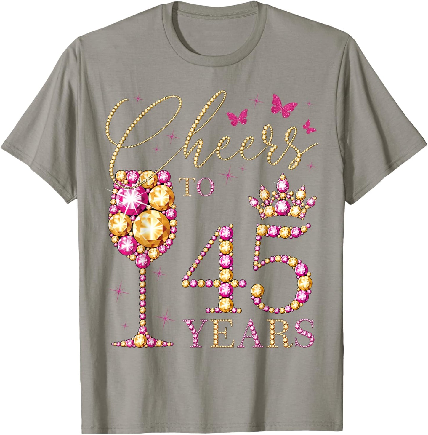 A High on 45 Years, 45 Year Old Women, Queen 45th Birthday , White, S T-Shirt - T-Shirt | Sand