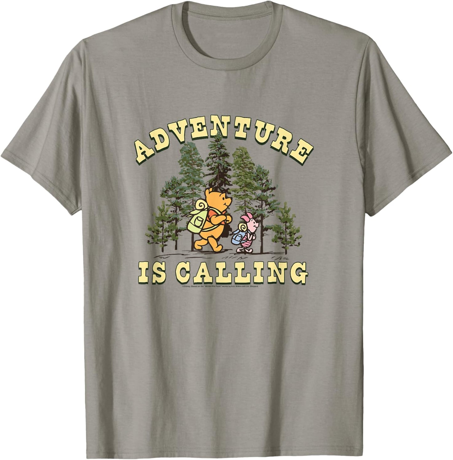 Disney Winnie The Pooh & Piglet Adventure is Calling T-Shirt - T-Shirt | Sand