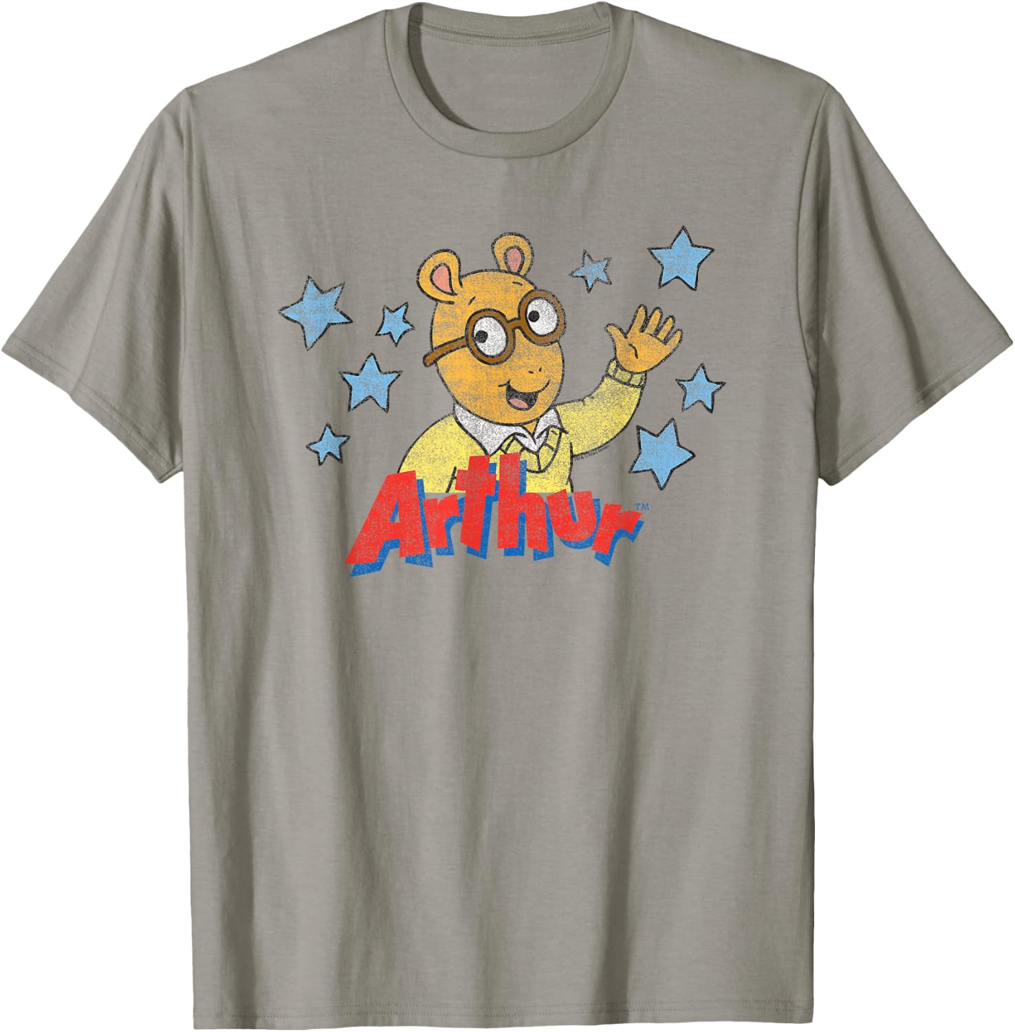 Arthur Distressed Arthur With Logo & Stars T-Shirt - T-Shirt | Sand