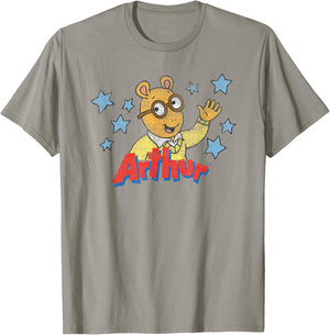 Arthur Distressed Arthur With Logo & Stars T-Shirt - T-Shirt | Sand