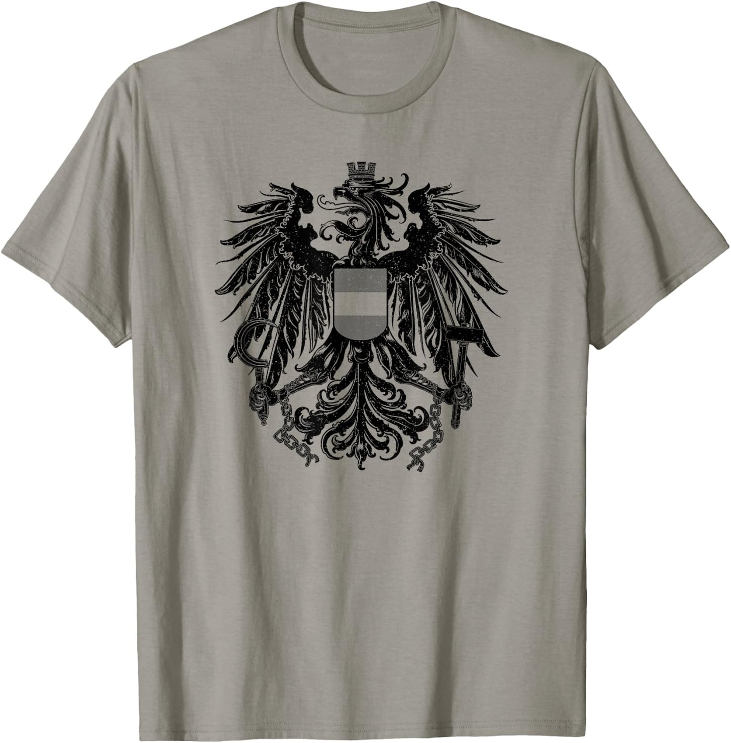 Austria Coat of Arms Austrian Eagle Emblem Symbol Flag T-Shirt - T-Shirt | Sand