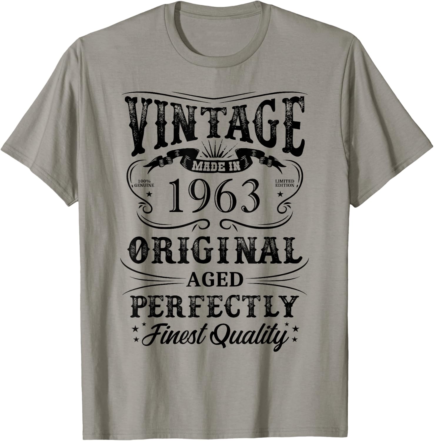 1963 Vintage To Perfection Matured Vintage Made In 1963 , gray T-Shirt - T-Shirt | Sand